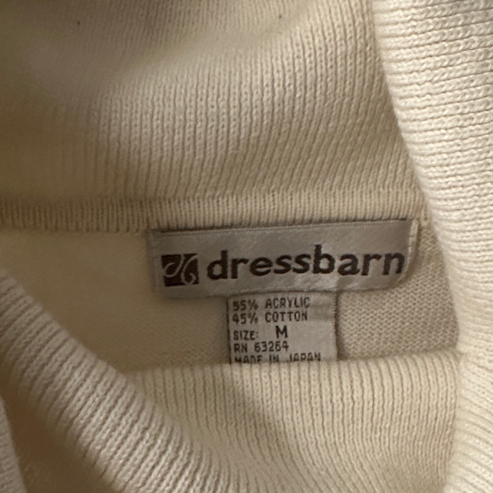 Vintage Dress Barn White Women's Sweater - Picture 3 of 4